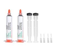 Baxnore Solder Paste Syringe Sn42 Bi58 2pcs 50g Harmless Material for SMD PCB Electronics Effective Preheating Easy Drying Bright Solder Joints