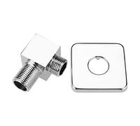 Baxnore Solid Brass Square Hand Shower Outlet Elbow Chrome Finish Angle Valve Wall Mounted Concealed Installation for Modern Bathroom Upgrade Durable Scratch G1/2 Thread Connection