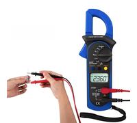 Baxnore ST201 Digital Clamp Multimeter 4000 Counts True RMS Clamp Ammeter AC DC Voltage Current Tester Transistor Capacitor Continuity for Laboratory Factory Workshop Automotive Te (Blue)