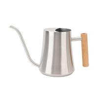 Baxnore Stainless Steel Indoor Watering Can with Wooden Handle Long Spout Design for House Plants Flowers Succulents Bonsai Gardening 1L Capacity (Sanding)