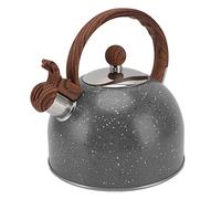 Baxnore Stainless Steel Whistling Kettle 2.5L Large Capacity Stovetop Teapot with Loud Clear Whistle Rustproof Water Boiling Pot for Home Kitchen Use (Grey)