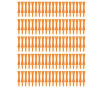 Baxnore Tees Stable Durable Lightweight 100Pcs Orange Plastic Tees Set for Outdoor Training Professional Practice Bright Color 70mm Size