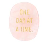 Baxnore Thumb Worry Stone, Engraved Inspirational Palm Stone, Portable Tool, Pocket Mindfulness Aid for Confidence Building (Powder Crystal)