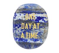 Baxnore Thumb Worry Stone, Engraved Inspirational Palm Stone, Portable Tool, Pocket Mindfulness Aid for Confidence Building (Lapis)