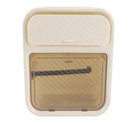 Baxnore Toilet Paper Holder Wall Mount with Storage Drawer, Watertight Bathroom Tissue Roll Dispenser Box, No Drill Installation for Home RV Apartment, ABS Plastic (Cream White)