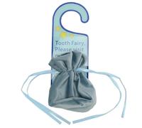 Baxnore Tooth Fairy Door Hanger, Acrylic Wall Mounted Teeth Keeper with Fabric, Lost Tooth Memory Holder for Bedroom Decor (Blue)