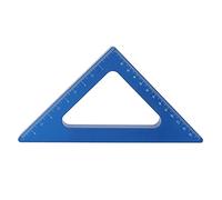 Baxnore Triangle Ruler 90 Degree Aluminum Alloy Precision Measuring Tool for Woodworking and Decoration Blue 15mm Thick 5½ Inch 140mm Metric Inch Scale