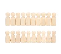 Baxnore Unfinished Wooden Peg Dolls, Grasstree Craft Figures Paintable Crafts, Art Project Educational for Wedding Birthday Party Decorations