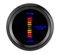 Baxnore Universal Air Fuel Ratio Gauge Blue LED Indicator Meter 52mm Dia Auto Instrument with High Response and Accuracy for 12V Car with Narrowband O2 Sensor Plastic Racing Look