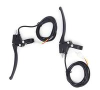 Baxnore Universal Aluminium Alloy Electric Bicycle Handle Brake Lever Pair Lightweight Sturdy Quick Release Stop Motor Function for Electric Scooters Bikes Black Silver 17cm