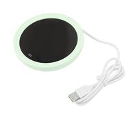 Baxnore USB Coffee Mug Warmer Electric Heating Plate with Digital Display 55℃ Temperature Control Gravity Switch Ultra Thin Portable Design for Office Home Use ABS Material 4.5x3.7 (Green)
