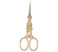 Baxnore Vintage Craft Scissors Stainless Steel Ultra Sharp Blades Multi Purpose Cutting Tool for Sewing Embroidery Needlework Quilting DIY Craft Projects 13.8 x 5cm (Gold)