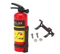 Baxnore Vivid Simulation RC Car Fire Extinguisher Lightweight Mini Decorative Accessory for SCX10 WPL MN Series Plastic Steel 47mm Length with Mounting Kit (Red)