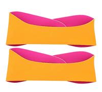 Baxnore Waterproof Ear Protection Headband 2PCS Soft Comfortable Adjustable Swim Headband for Yoga Sports Neoprene Hair Tie Non Slip Sport Band (Orange)