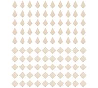 Baxnore Wooden Earring Blanks, Unpainted Hollow Geometric Pendants, Craft Supplies for Handmade Jewellery, Card Making, Party Decorations