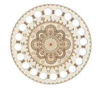 Baxnore Wooden Embroidery Floss Organizer Cross Stitch Thread Holder Round Needlework Storage Tool for Crafters Beginners Sewing Enthusiasts Basswood 14cm 5.5 Inch Diameter (Type A)