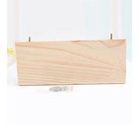 Baxnore Wooden Springboard Platform Adds Climbing Jumping Fun for Small Pets Hamster Squirrel Parrot Durable Safe Natural Wood 13x28cm