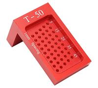 Baxnore Woodworking T Type Ruler Red Mini Aluminum Alloy Hole Measuring Marking Tool for Carpentry Engineer DIY Projects Precision Measuring Ruler Durable Lightweight Easy to Use