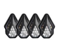 BAXPEVM Flowing Amber Motorcycle Turn Signal 12V Flush Mount Side Marker Direction Lamp 10mm Bolt Daytime Running Universal For Moto Turn Signal Indicator Light