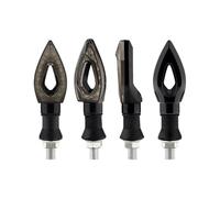 BAXPEVM Motorcycle 12 Turn Signals Light Amber Blade Lamp Short Signal Lights Blinkers Flashers 12V Moto Indicator Lamps Turn Signal Indicator Light