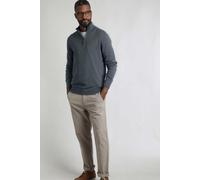 Baxter Fine Knit 1/4 Zip Jumper Weird Fish Mid Blue XL