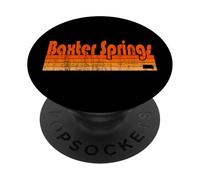 Baxter Springs, Kansas Retro 80s Style PopSockets Adhesive PopGrip