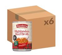 Baxters Favourites Highlanders Beef Broth, Ready-to-Eat Tinned Soup, 400 g (Pack of 6)