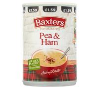 Baxters Favourites Pea & Ham Soup 400g Can (Pack of 12) - Gluten Free, Low Fat, No Artificial Colours