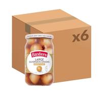 Baxters Large Silverskin Onions, Crunchy & Tangy Pickled Onions, Vegan, Bulk Pack, 440 g (Pack of 6)
