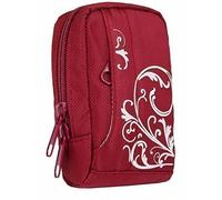 Baxxtar Manga IV Digital Camera Bag Case in Red / White for Canon PowerShot SX720 SX710 SX610 SX620 - Nikon Coolpix W100 S33 S9700 - Panasonic Lumix DMC TZ70 TZ60 TZ57 TZ55 ..