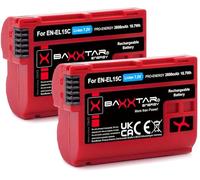 Baxxtar Pro EN-EL15c 2400mAh Battery Pack Compatible with Nikon Z5 Z6 II Z7 II Z8 etc (Not for Zf)
