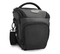 Baxxtar PRO NOVO SLR Camera Bag Colt Bag Black (Shoulder Lap Strap Strap Tunnel) Compatible with Canon EOS RP R7 R8 R10 R50 250D 2000D 4000D - Nikon Z-50 D5600 - Sony Alpha 7 - Panasonic DC GH7