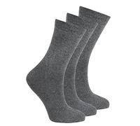 Bay 6 - Kids Plain Cotton Rich Short School Socks 3 Pack Grey 4-6.5