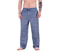 Bay eCom UK Mens Pyjama Bottoms Rich Cotton Woven Check Lounge Pant Nightwear Big 3XL to 5XL