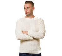 Bay eCom UK New Men’s Chunky Cable Knit Pullover Thick Jumper Warm Winter Sweater S to 5XL Cream