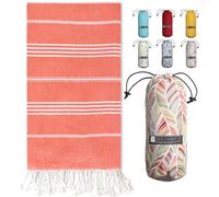 BAY LAUREL Turkish Beach Towel with Travel Bag 39 x 71 Quick Dry Sand Free Lightweight Large Oversized Towels Light