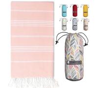 BAY LAUREL Turkish Beach Towel with Travel Bag 39 x 71 Quick Dry Sand Free Lightweight Large Oversized Towels Light