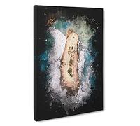 Bay Of Islands Paint Splash Canvas Print | Gallery Wrapped 30mm Frame Wall Art | 30x20 inches | Ready to Hang | Modern Picture | Living Room Bedroom Lounge Office