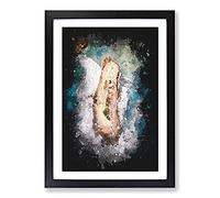 Bay of Islands Paint Splash Framed Print | A2 Black Framed Wall Art | Ready to Hang | Modern Nature Picture | Living Room Bedroom Lounge Office