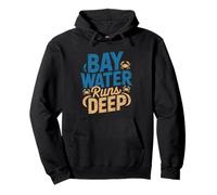 Bay Water Runs Through Veins Maryland Born Pride Chesapeake Pullover Hoodie