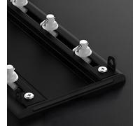 Bay Window Conjoined Double Track Rails, 70cm/2.3ft Ultra-thin Simple Design Curtain Rail, Curtain Rod Designed For Small Space, For Room Divider(Black,160cm/5.3ft(2 * 80cm))