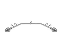 Bay Window Curtain Pole 3-Sided 28mm Eyelet Rod Rail Set with Passing Brackets & Alexia End Finials (Chrome, 4.5m (3x 1.5m Poles))