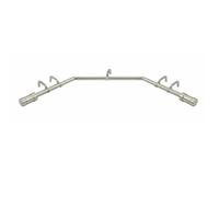 Bay Window Curtain Pole Satin Silver 3-Sided 28mm Eyelet Rod Rail Set with Passing Brackets & Aspect End Finials (5.7m (3x 1.9m Poles))