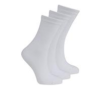 BAY6 6 Pairs Kids Back To School Plain Uniform Socks - White Size 9-12