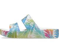 Crocs Women's Baya Platform Tropical Print Amazon Sandal Clog, White Multi, 7 UK Men 8 UK Women