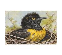 Baya Weaver (1) 1000 Pieces Jigsaw Puzzles Pet Bird For Men Educational Decompression Adults Anxiety Memory Care Mothers Valentines Gift Eco Friendly Material 1000 PCS