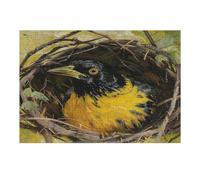 Baya Weaver (1) 300 Piece Premium Jigsaw Puzzle Pet Bird For Men Educational Decompression Adults Anxiety Memory Care Mothers Valentines Premium Cardboard 300 PCS