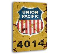 BAYABU Union Pacific Railway Logo Train Railroad Rustic Retro Wall Decor Metal Tin Sign 8 x 12 inches