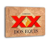 BAYABU Wall Decor Garage Bar Tin Signs Metal Sign Dos Equis XX Beer Logo Retro Man Cavein New 16 x 12 inches
