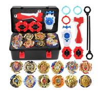 Baybledas Battling Tops Burst Spinning Set 4D Combat Spinning Model Metal Masters Speed With For Children's Day, Easter, Christmas, Birthday 8 Gyro 3 Launcher A